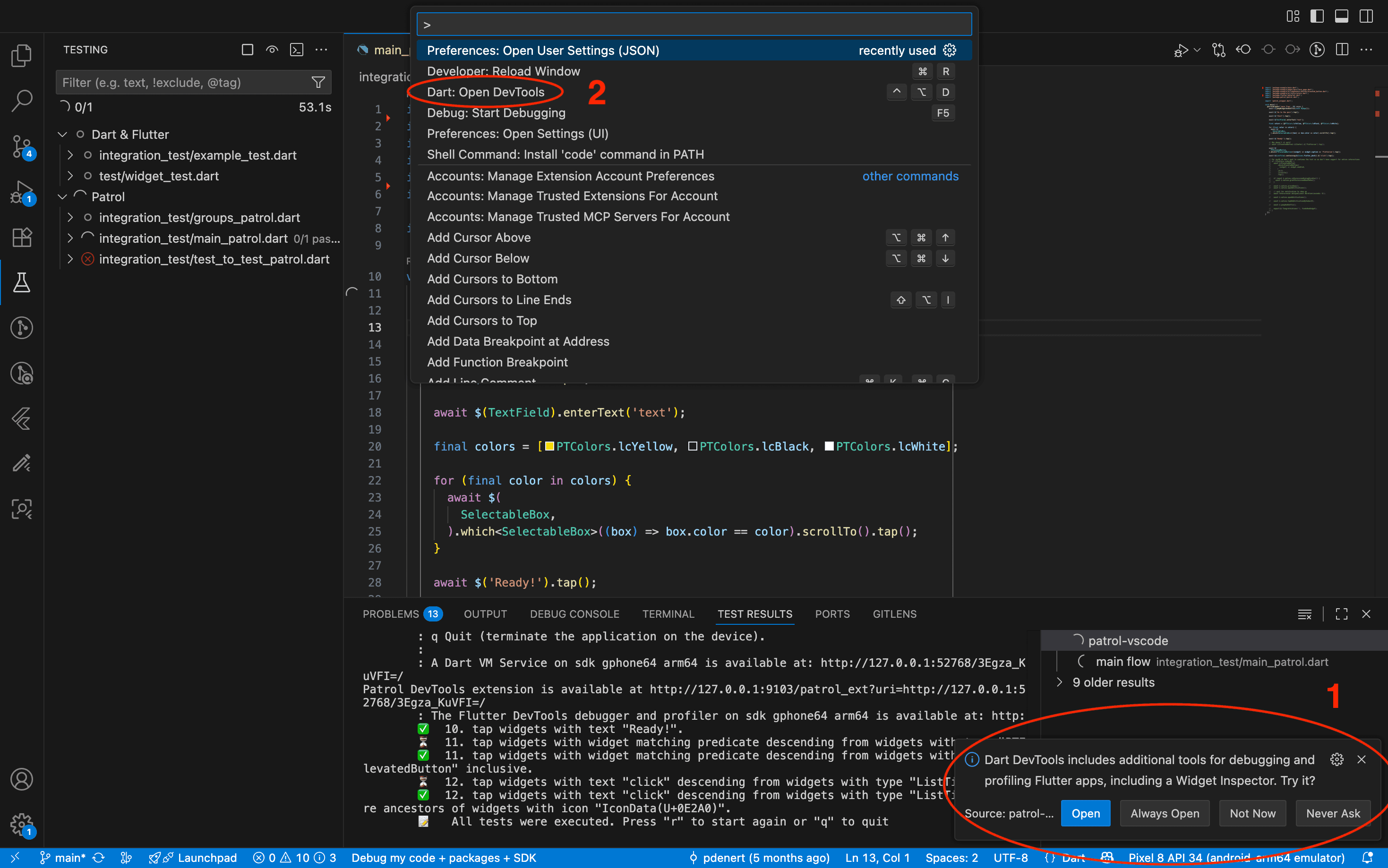 VS Code devtools