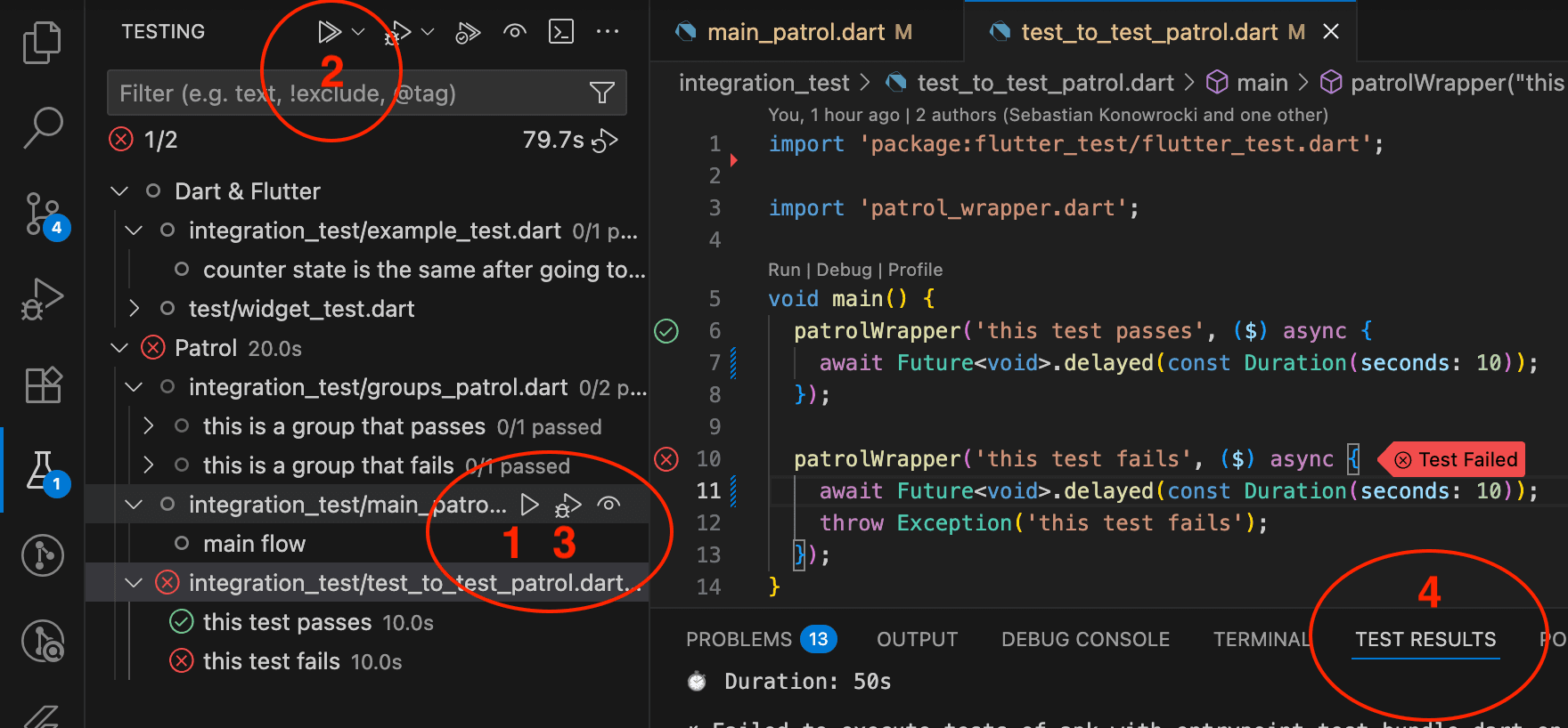VS Code test explorer